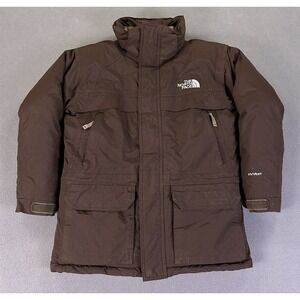 North Face Jacket Youth Medium Brown Hyvent Goose Down Puffer Heavyweight Coat